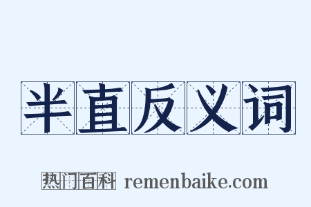半直反义词是什么意思的图片
